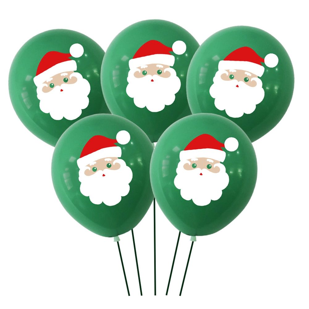 Merry Christmas Balloons Santa Elk Party Tree Paper Banner
