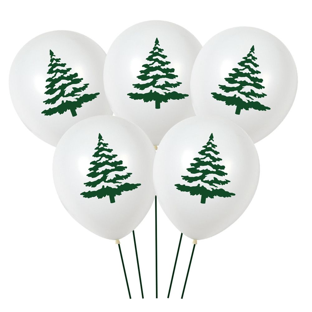 Merry Christmas Balloons Santa Elk Party Tree Paper Banner