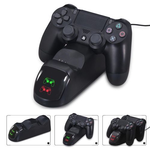 Charger Dual Charging Dock Station Stand Cable For PlayStation 4 PS4 Controller