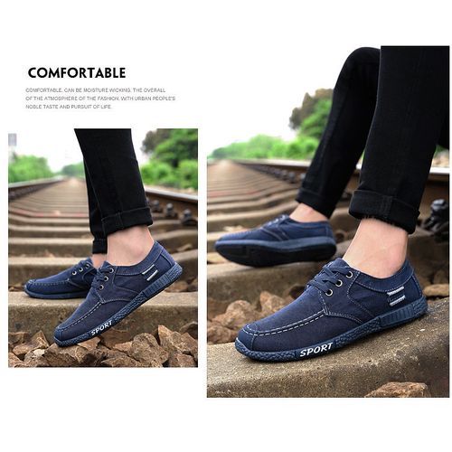 Men Canvas Shoes Breathable Outdoor Casual