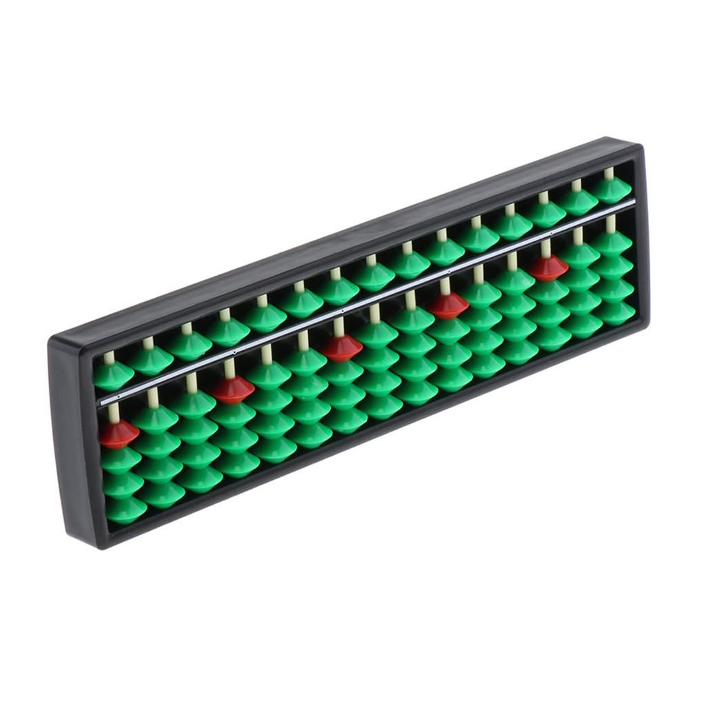 15 Rods Plastic Abacus Arithmetic   Kid's Calculating Tool Green