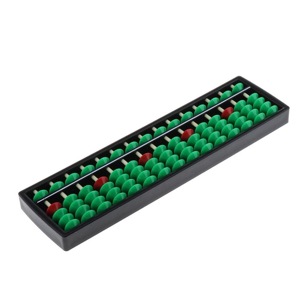 15 Rods Plastic Abacus Arithmetic   Kid's Calculating Tool Green