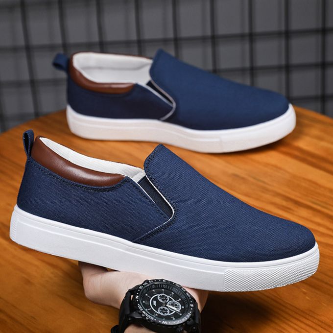 Men's Korean Style Casual Shoes-Blue