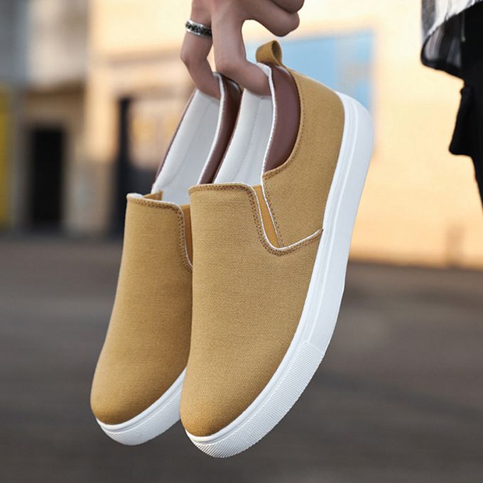 Men's Korean Style Casual Shoes-Brown