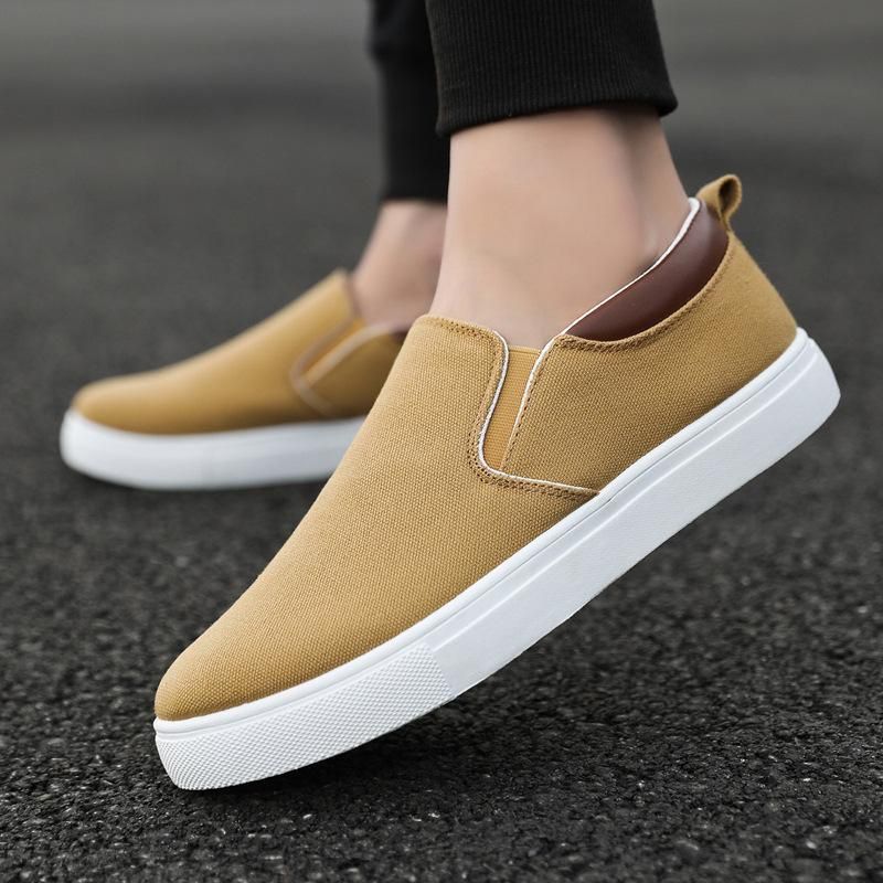 Men's Korean Style Casual Shoes-Brown