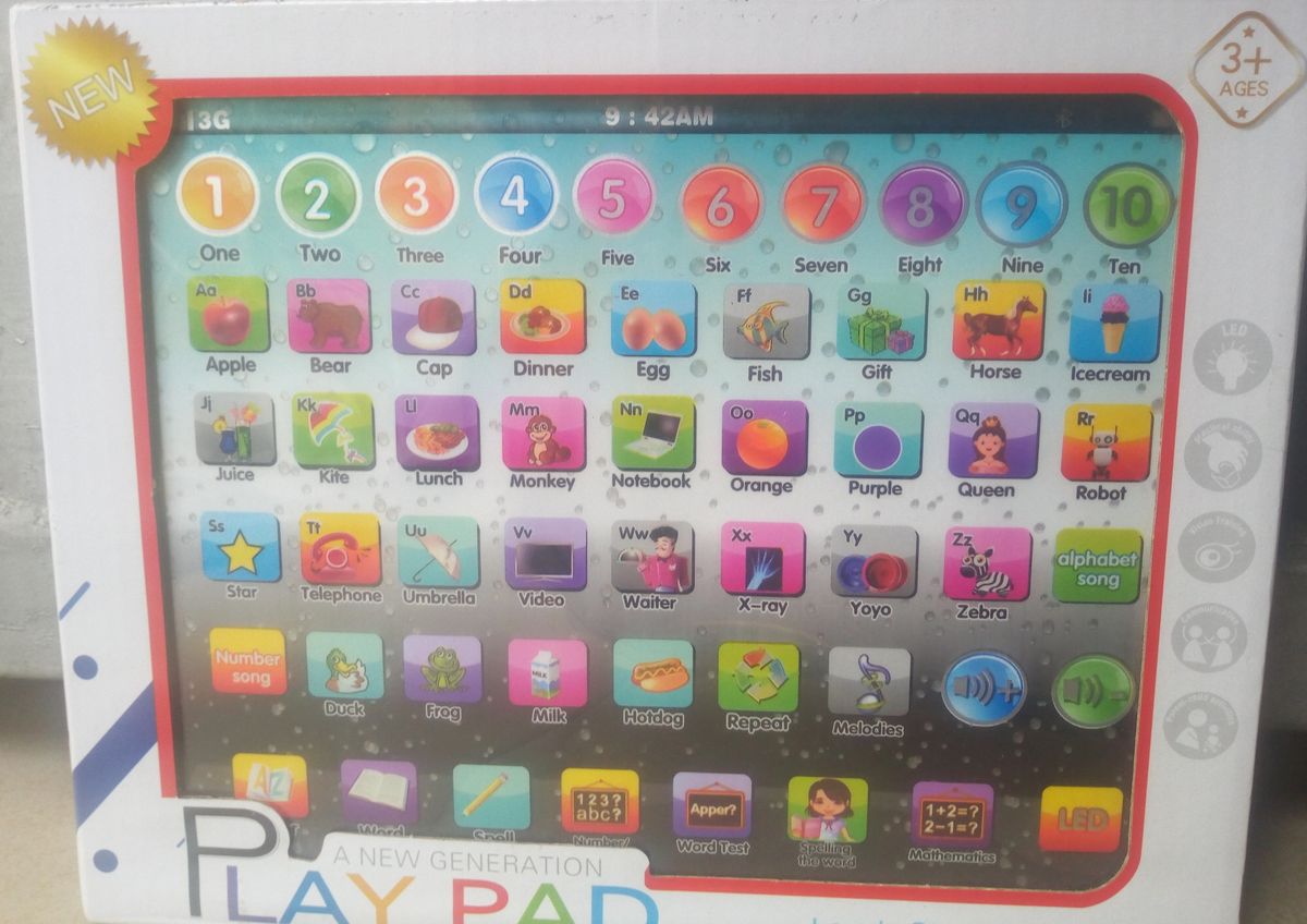 Kids Children Tablet Pad Electronic Preschool English Learning Numbers Letters Teach Toy