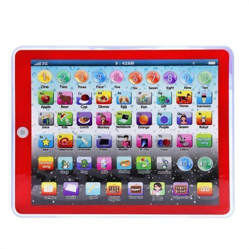 Kids Children Tablet Pad Electronic Preschool English Learning Numbers Letters Teach Toy