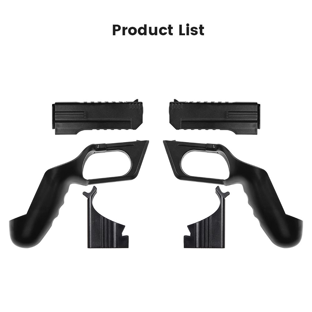 VR Game Gun  For Oculus Quest 2 VR Controllers Handle Grip Case VR Shooter Games  Enhanced FPS Gaming Experience Type 2 Black