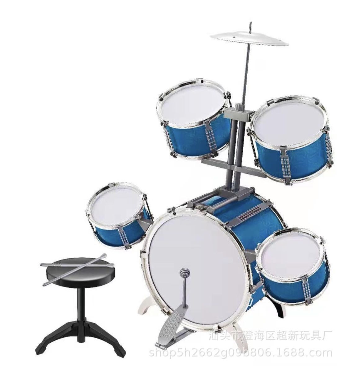 5 Set Musical Jazz Drum For Kids With Chair