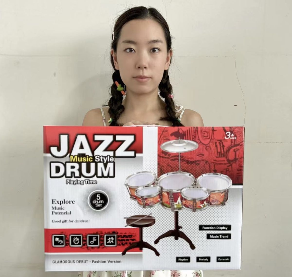 5 Set Musical Jazz Drum For Kids With Chair