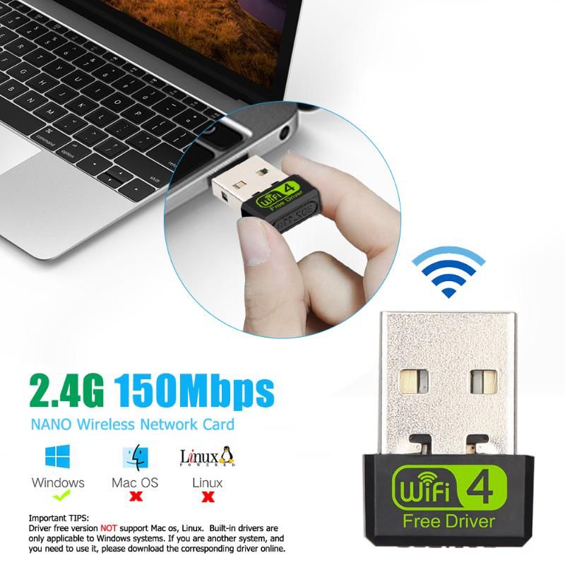 Mini USB WiFi Adapter 150Mbps Network Card Supporting