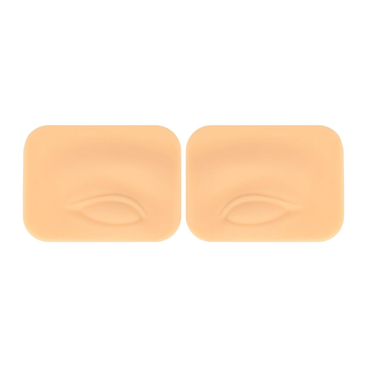 1 Pair Double-sided Three-dimensional Silicone Eyebrow Tattoo Practice Skin 3D Skin Color Left Right Eyes Practice