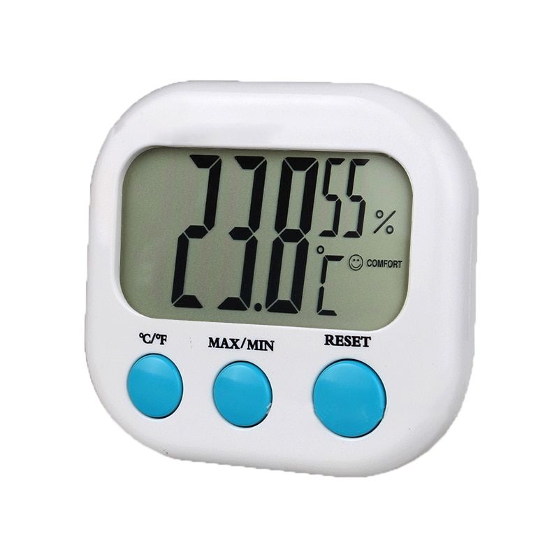 Urijk Indoor Room LCD Electronic Temperature Humidity Meter Digital Thermometer Hygrometer Weather Station Alarm Clock