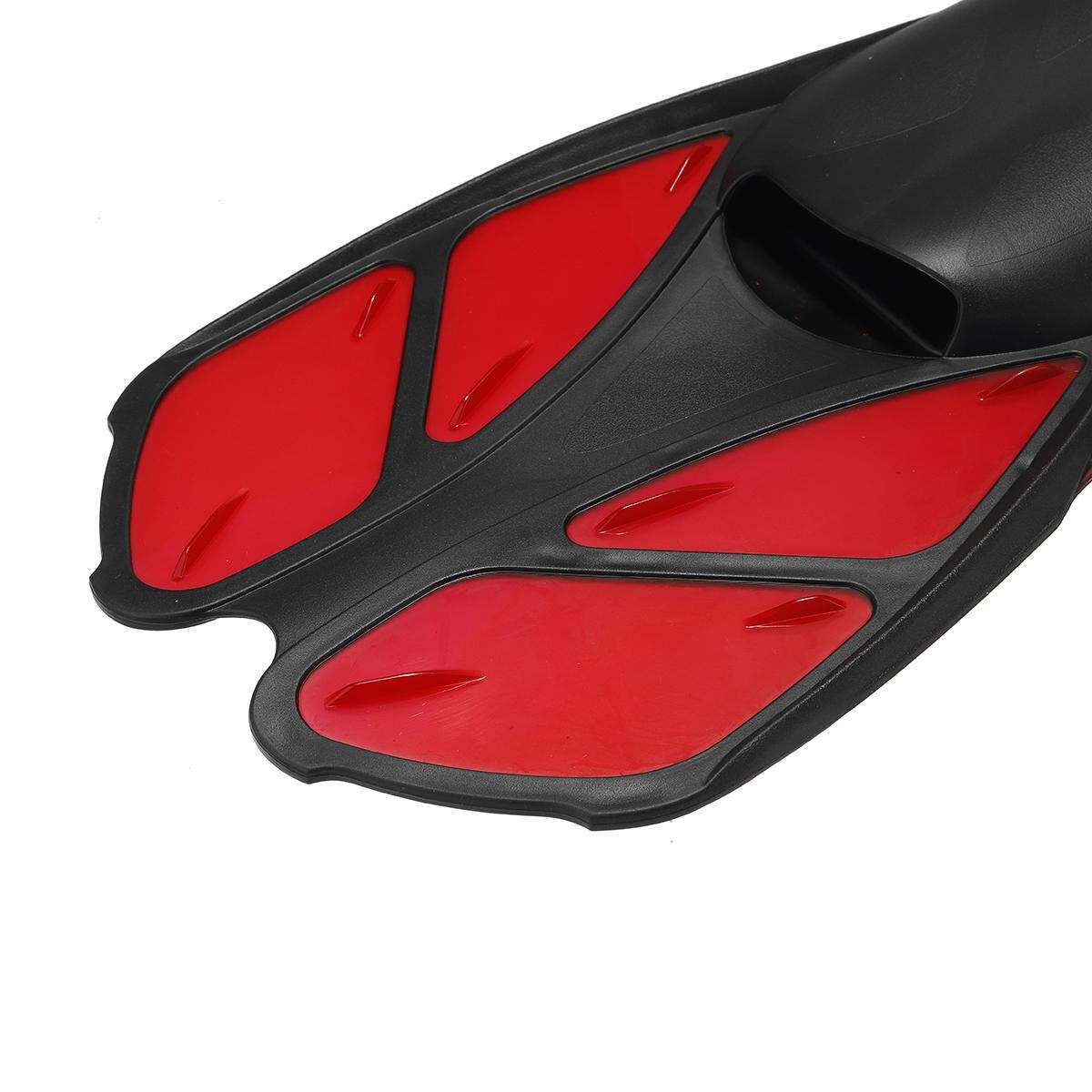 Adjustable Large Snorkeling Swim Training Fin Adult Butterfly Foot Flippers Red L / XL
