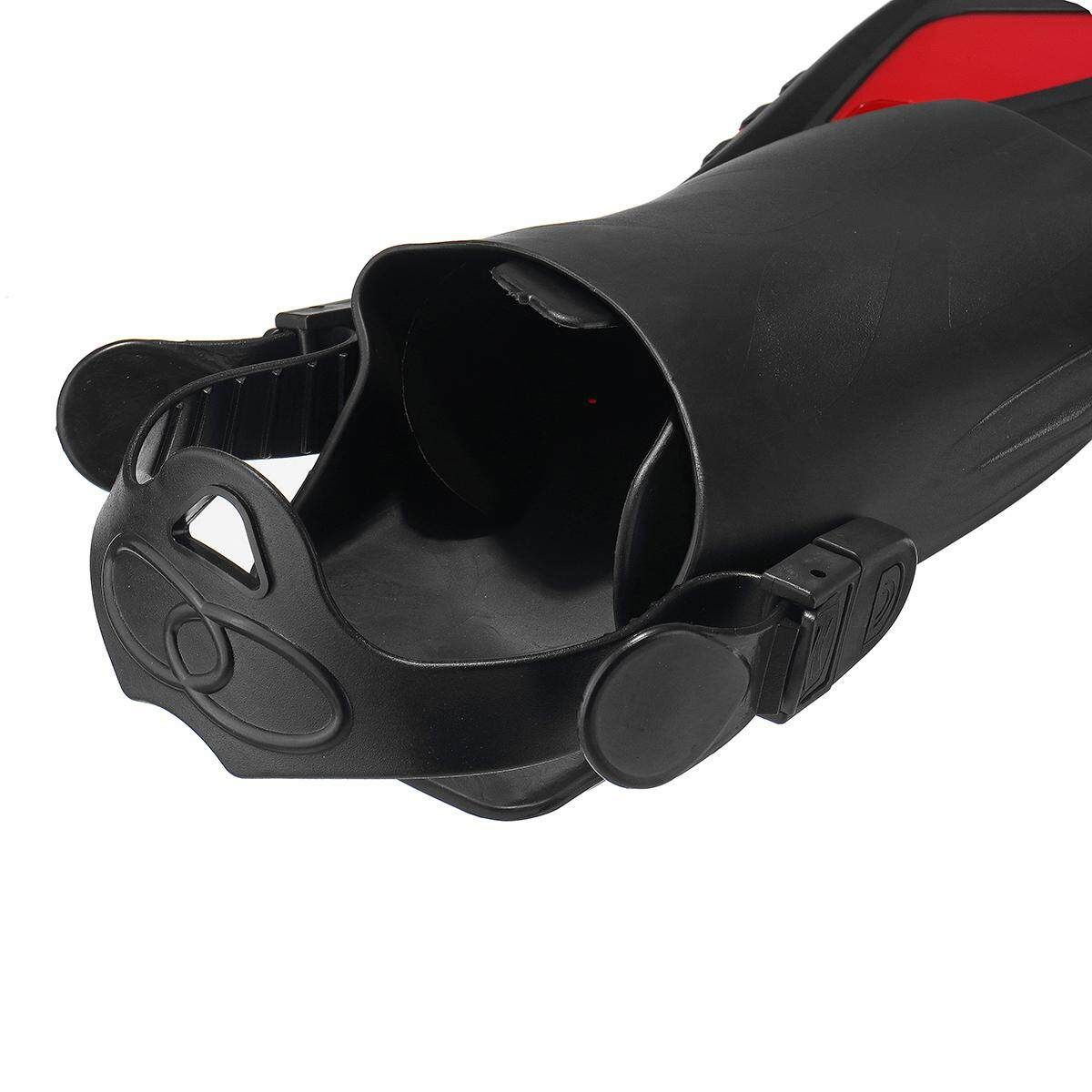 Adjustable Large Snorkeling Swim Training Fin Adult Butterfly Foot Flippers Red L / XL