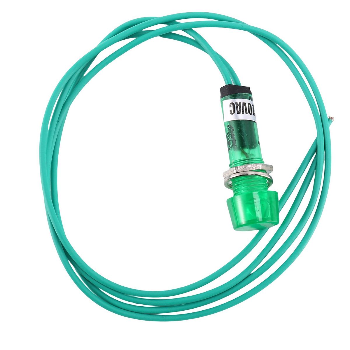 Indicator Pilot Signal Lamp Green Light AC 220V w Cable