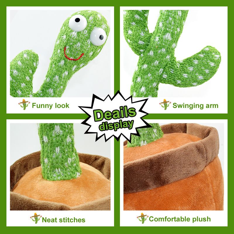 Dancing Cactus Speak Electronic Plush Toys Luminescent Toys