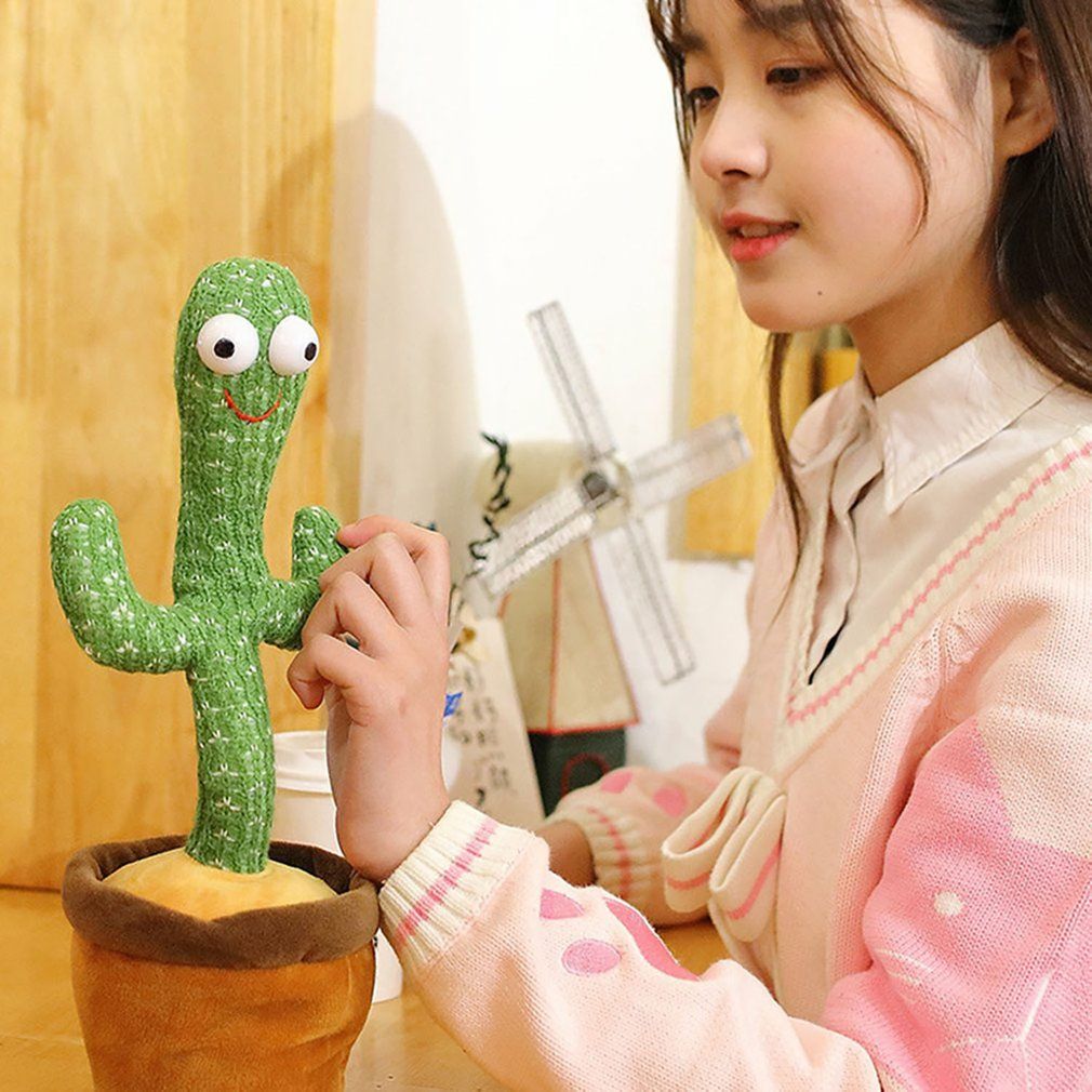 Dancing Cactus Speak Electronic Plush Toys Luminescent Toys