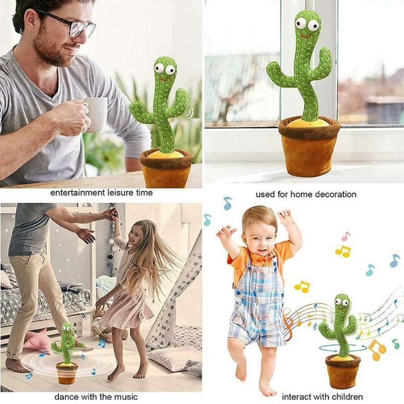 Dancing Cactus Speak Electronic Plush Toys Luminescent Toys