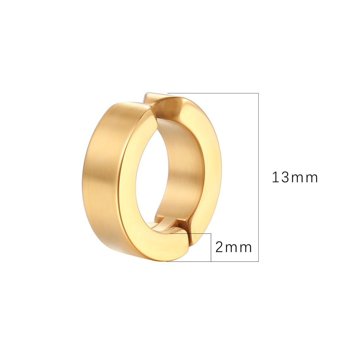 6 Pcs Classy Silver Gold Black Stainless Steel  Ear Clips