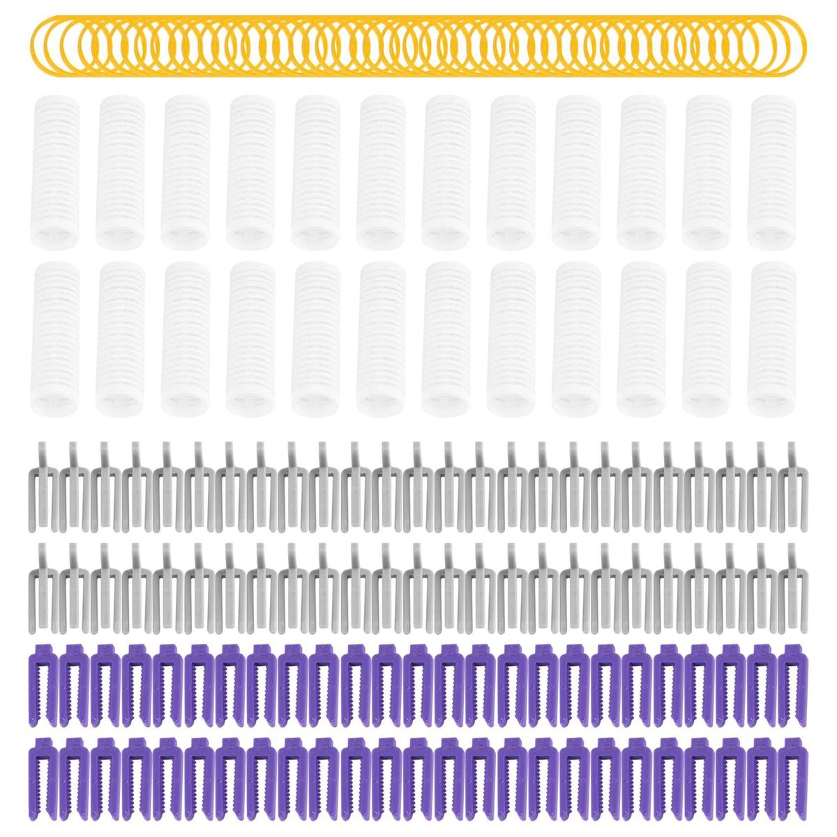 Big Size 24Pcs/Set Salon Nylon Hook & Loop Hair Rollers Set