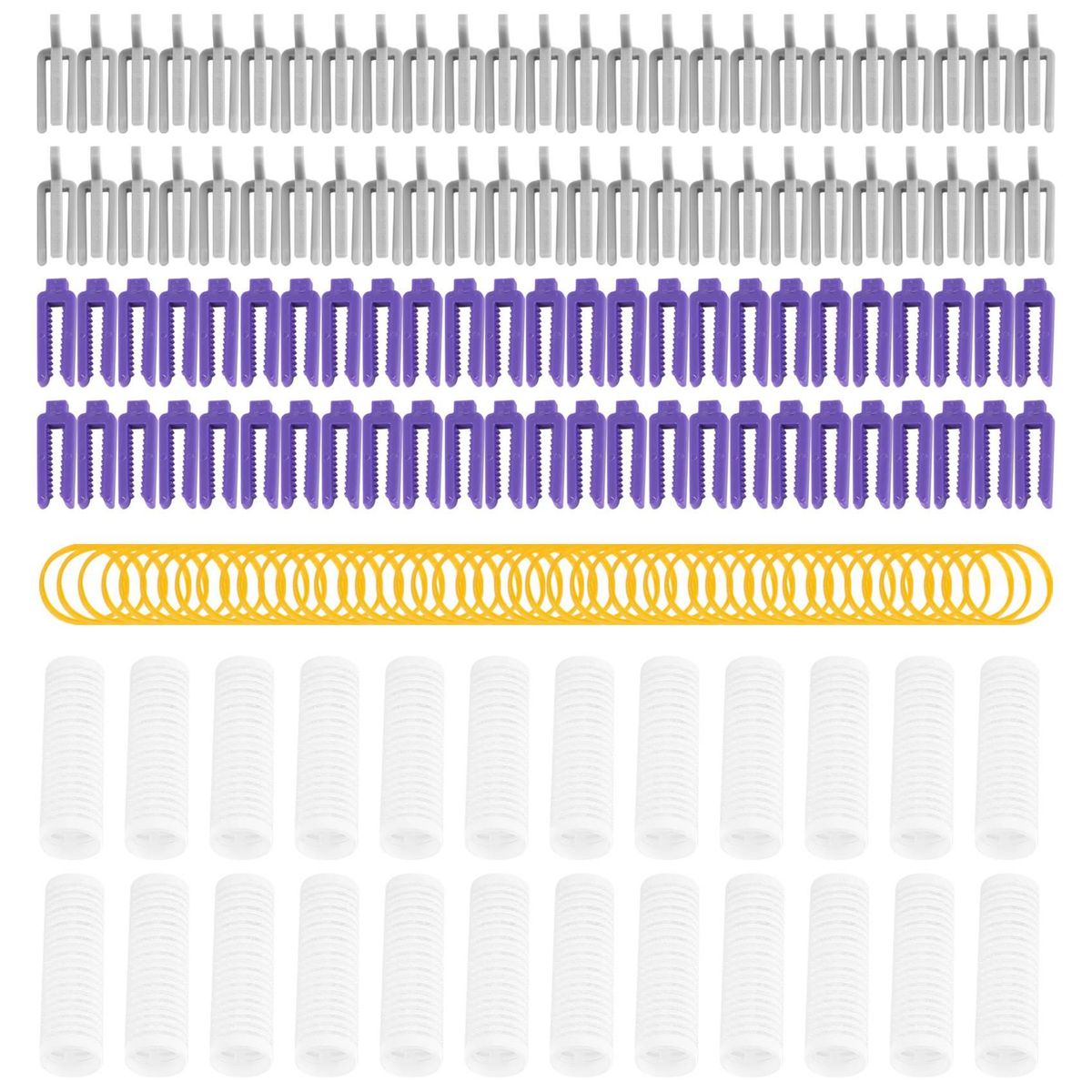 Big Size 24Pcs/Set Salon Nylon Hook & Loop Hair Rollers Set