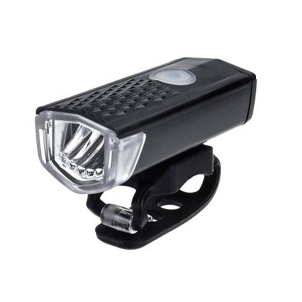 Bicycle Front Light Bell Cycling Horn Rechargeable Electric Led USB Charge Mountain Bike Road Handle Handlebar Black
