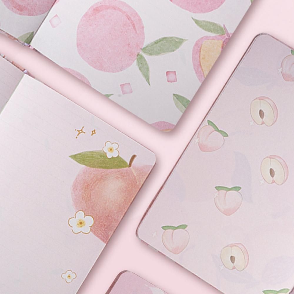 Colorful Blank Journal Lovely Peach Notebook Sketchbook Agenda Diary Note Book for Women Girl Gift, 192 Pages C