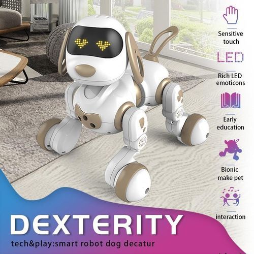 Funny RC Robot Electronic Dog Stunt Dog Voice Command Programmable Touch-sense Music Song Robot Dog For Children's Toys