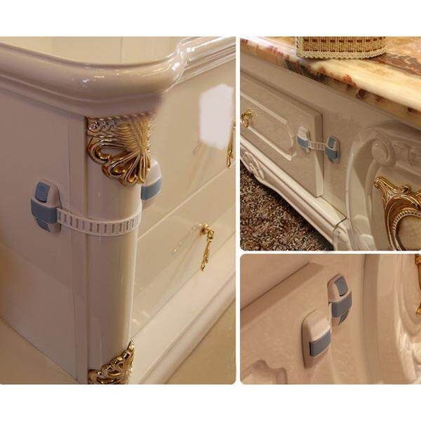 Baby Kids Cabinet Fridge Baby Security Sliding Door Drawer Straps Freezer Safety Wardrobe Cupboard Catch Lock