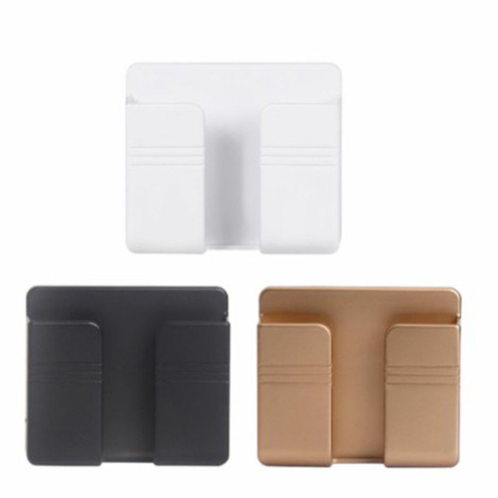 Wall Mount Stand Phone So Ket Phone  Harging Holder Bra Ket Mounted Organizer-white-99*86*28mm