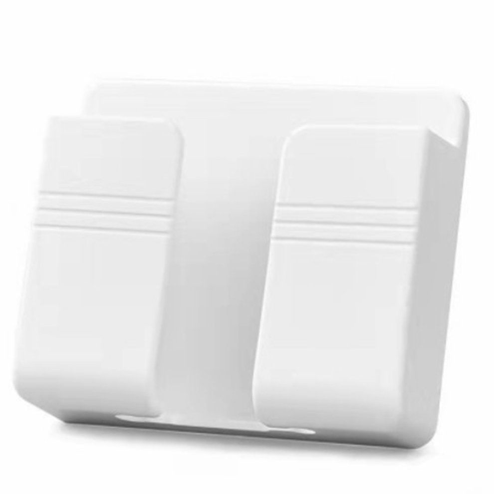 Wall Mount Stand Phone So Ket Phone  Harging Holder Bra Ket Mounted Organizer-white-99*86*28mm