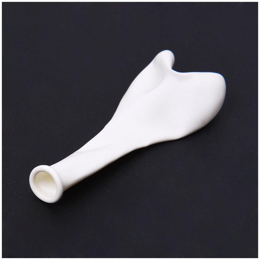 White 6' Latex Hearts Balloons x 5 -