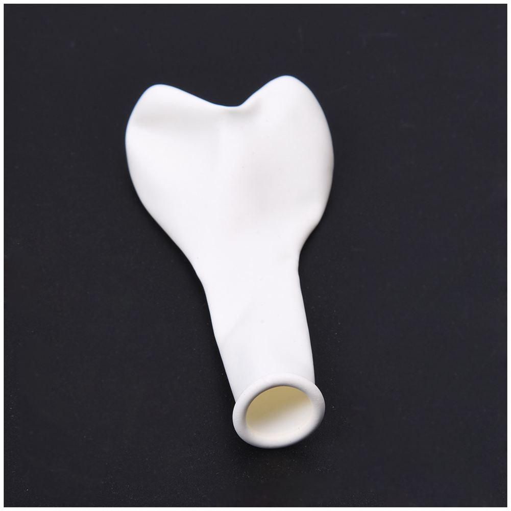White 6' Latex Hearts Balloons x 5 -