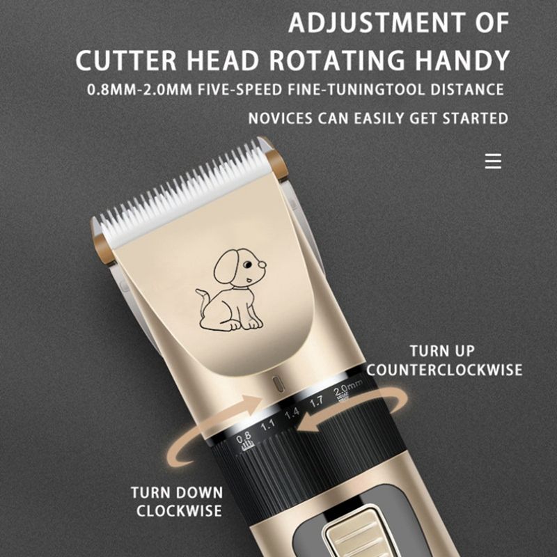 SURKER SK-910 Hair Clipper Cordless Pet Hair Trimmer Puppy Grooming USB Recharge Electric