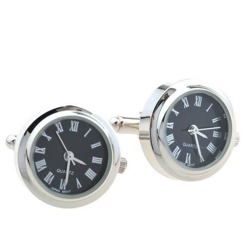 Stainless Steel Metal Horologe Cufflink Manufacturer Custom Men Cufflinks And Tie Clips