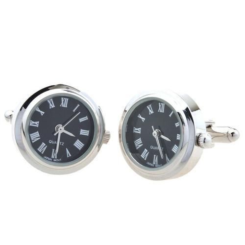 Stainless Steel Metal Horologe Cufflink Manufacturer Custom Men Cufflinks And Tie Clips