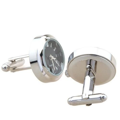 Stainless Steel Metal Horologe Cufflink Manufacturer Custom Men Cufflinks And Tie Clips
