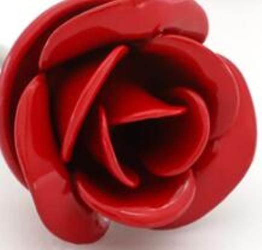 Red Flower Cufflinks Romantic Rose Cuff Links Men's Jewelry Accessory