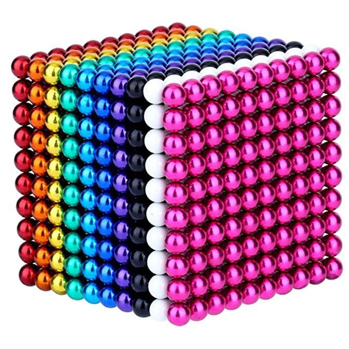 1000p S  Olorful Bu K Ball With Iron Box Defuse Pressure Edu Ational Toys-10 Colors-3mm