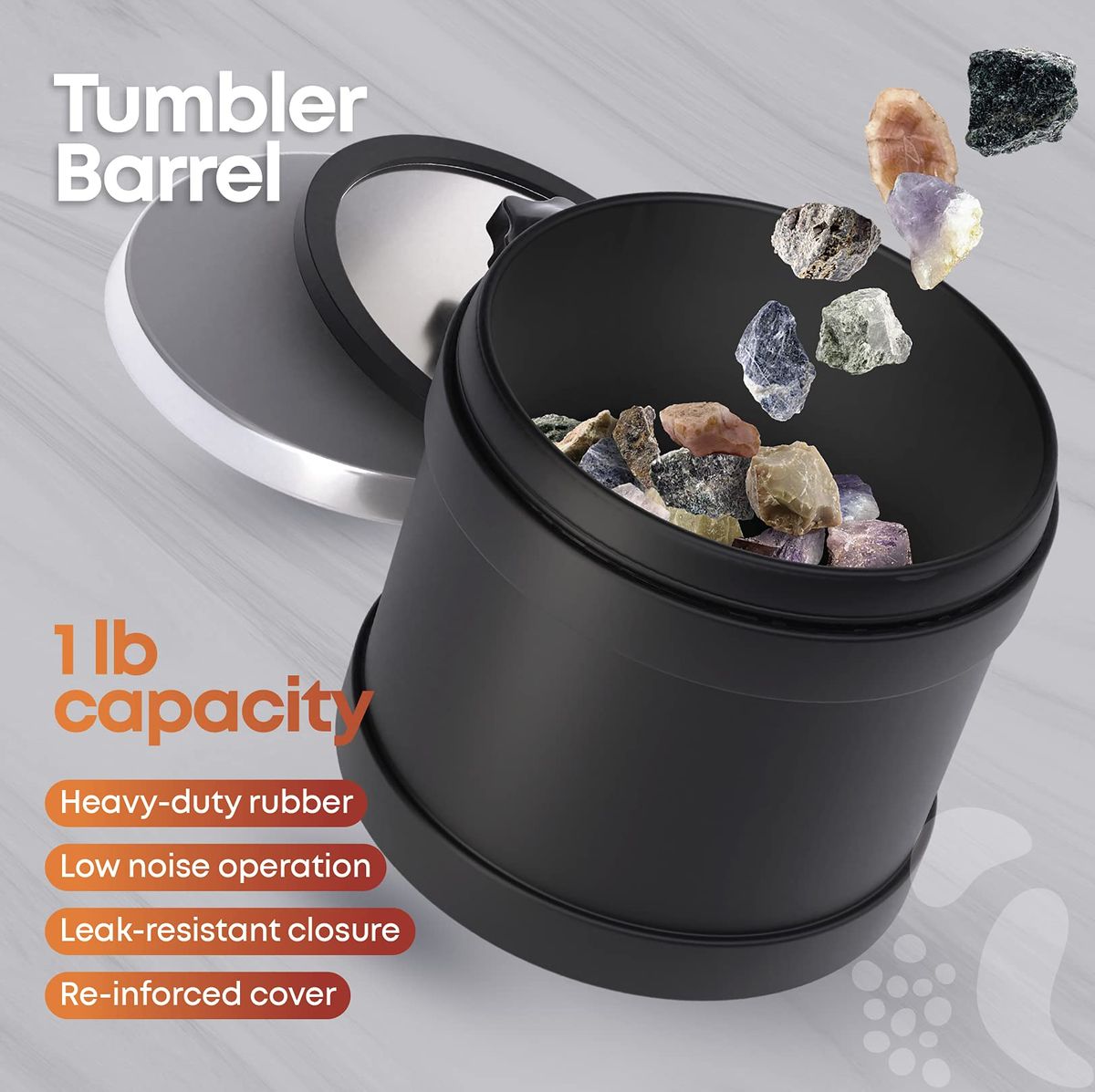 Advanced Professional Rock Tumbler Kit - With Digital 9-Day Polishing Timer, 3 Speed Settings