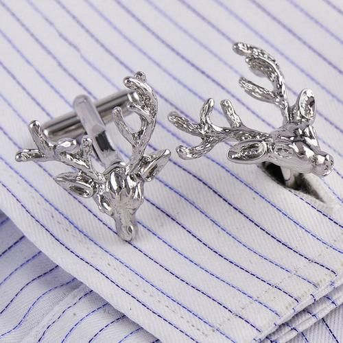 Jewelry Shirt Cufflinks For Mens Brand Metal Deer Enamel Cuff Link Fashion Wedding Buttons