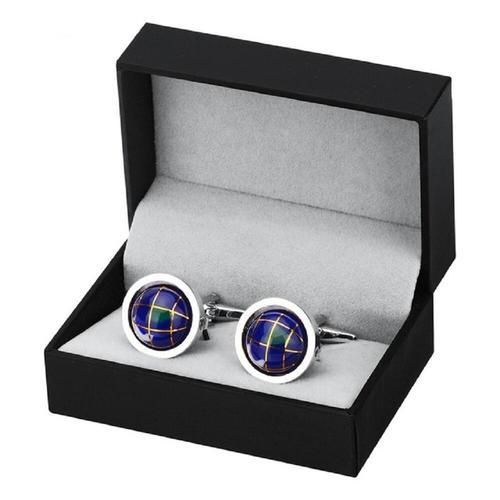 Globe Design Novelty Blue Ball Cufflinks For Men's French Shirt Cuff Links Fashion Men Personality Jewelry Wedding Gift