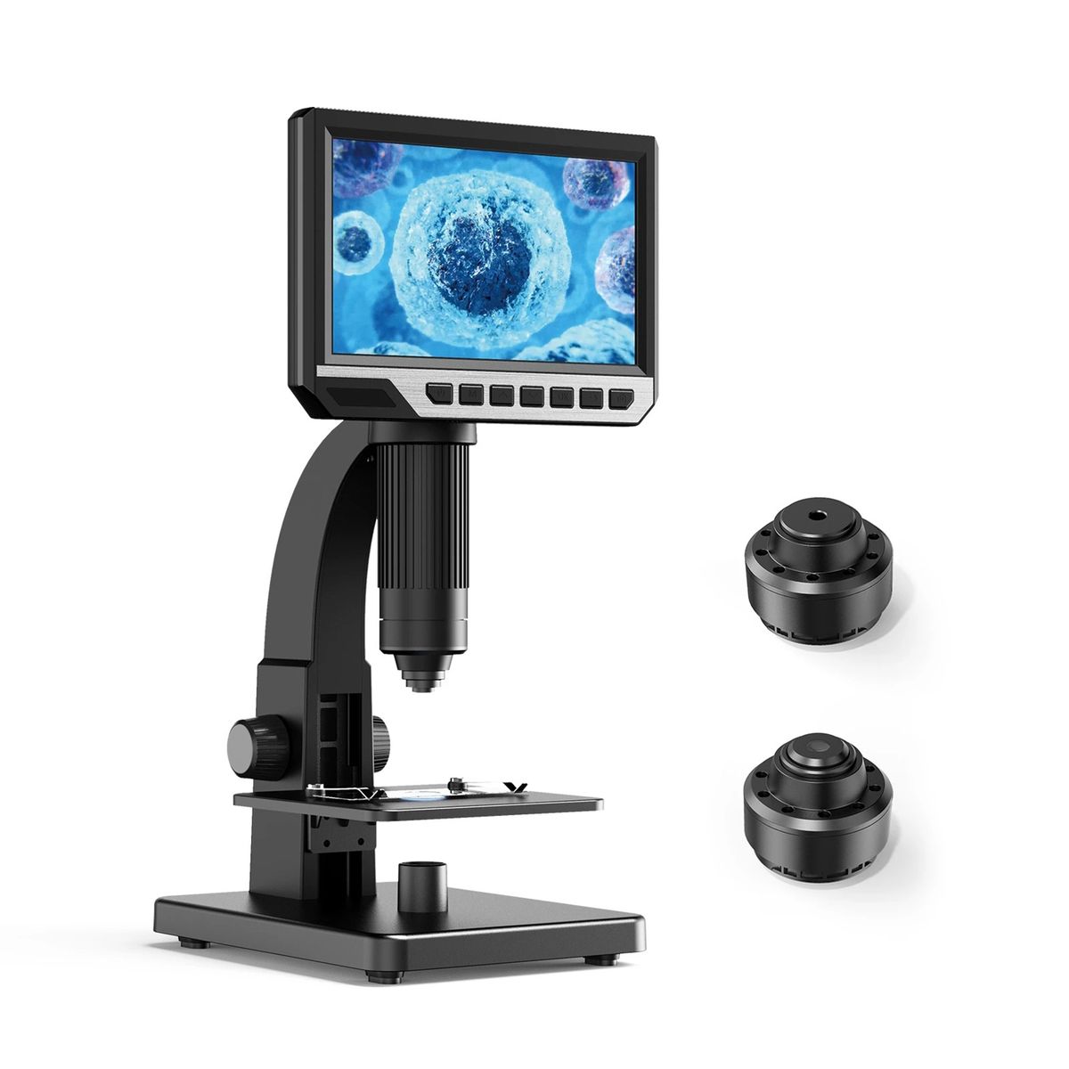 LED Microscope 2000X Sensitive Microscope Black