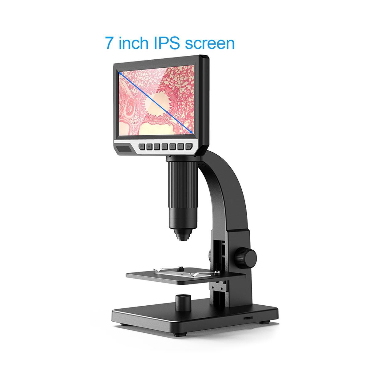 LED Microscope 2000X Sensitive Microscope Black