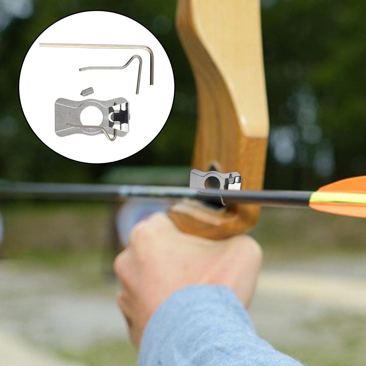 Metal Archery Recurve Bow Rest Magnetic Arrow Rest For Shooting Silver
