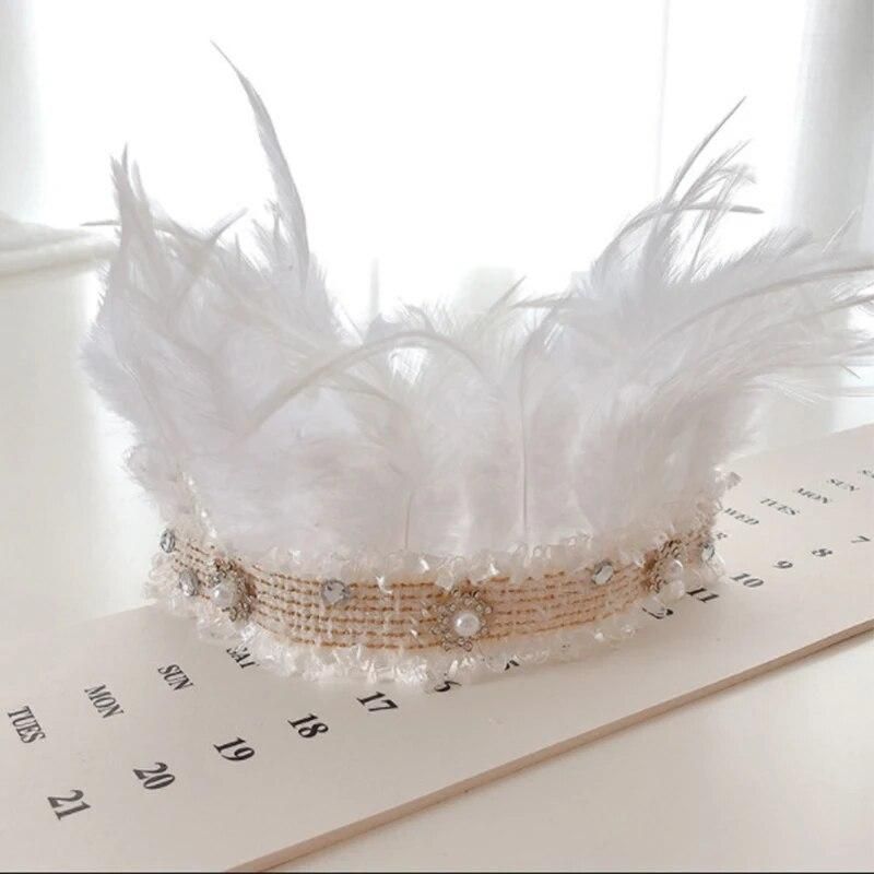 Feather Indian Hat Baby Toy Birthday Holiday Headdress Girls Toy Pretend Play Princess Decorate Photo Prop Children's Toy