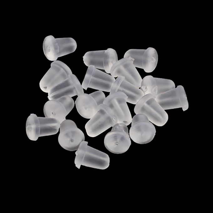 1000 Pcs Clear Earring Backs Safety Silicone Bullet Earring