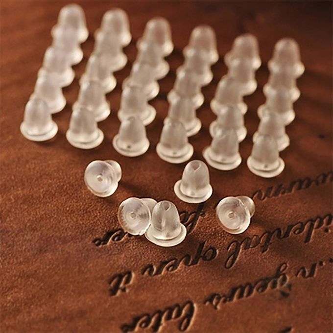 1000 Pcs Clear Earring Backs Safety Silicone Bullet Earring