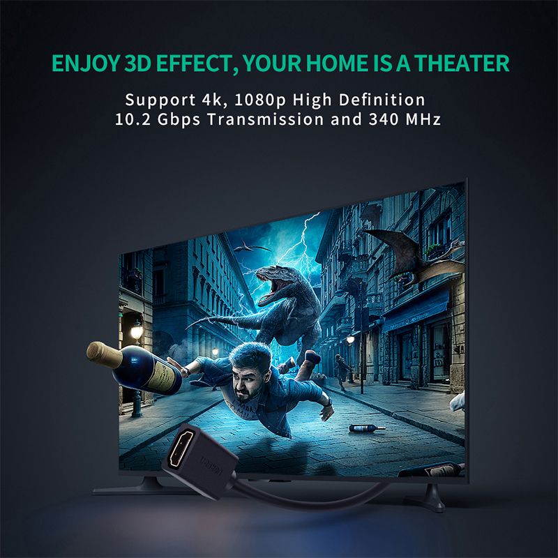 HDMI Extension Cable 4K 60Hz HDMI 2.0 Extender Adapter 0.5M